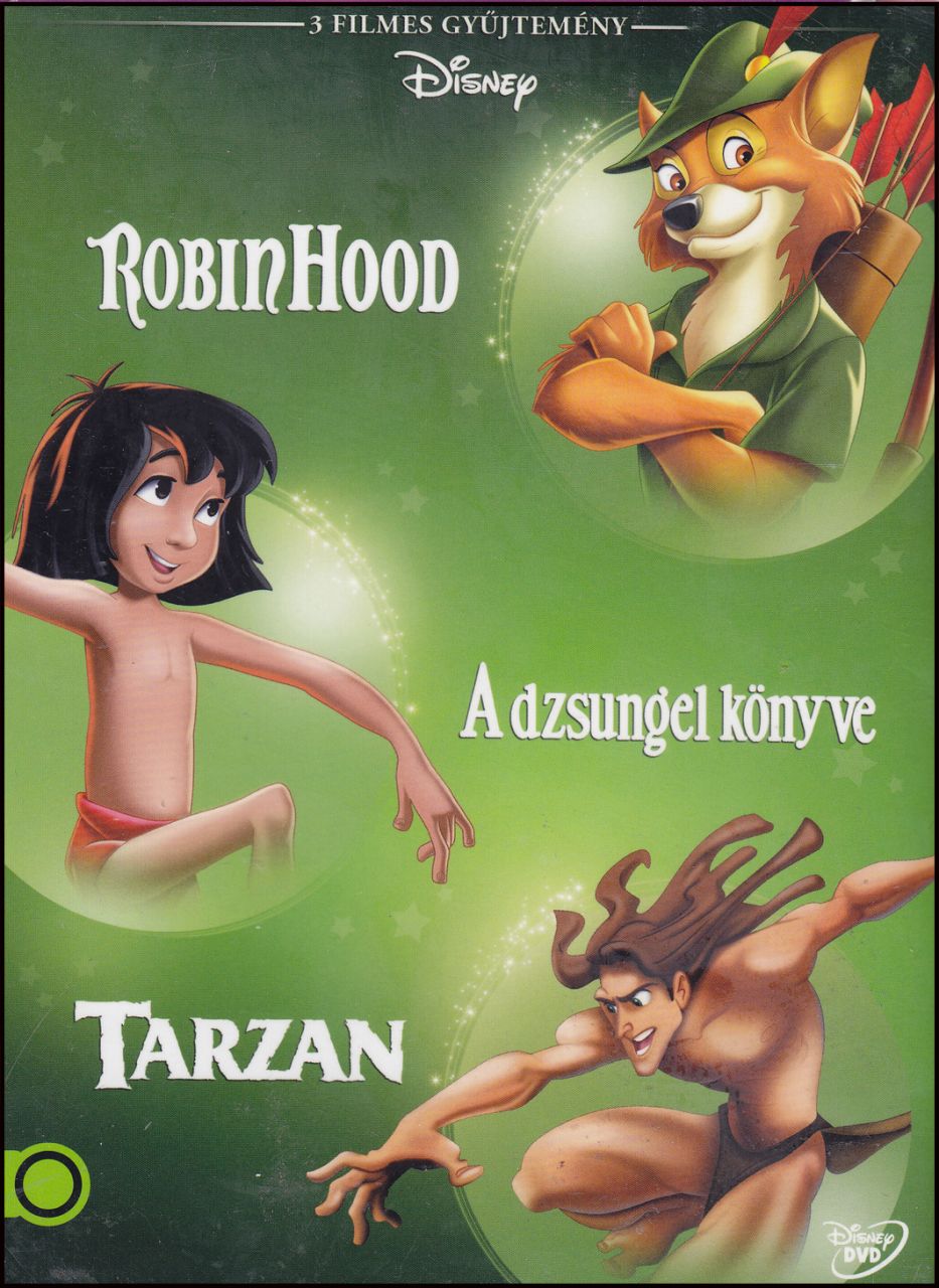 Disney 3 filmes – Robin Hood – A dzsungel könyve – Tarzan (DVD)