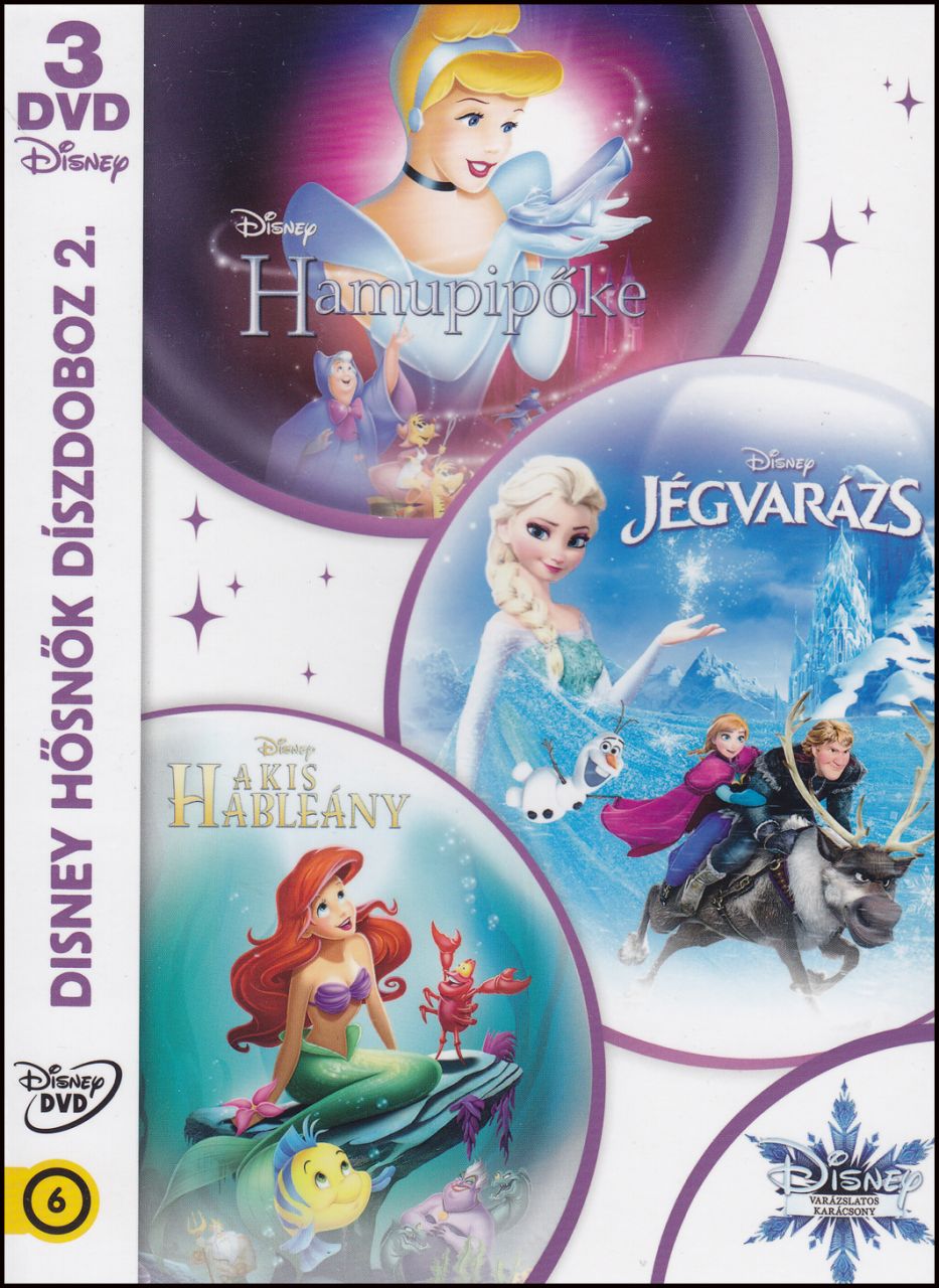 Disney 3 filmes – A kis hableány – Jégvarázs - Hamupipőke (DVD)